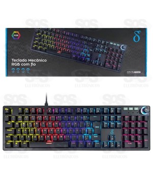 Teclado Gamer Mecânico RGB Com Fio Aitek TM1111