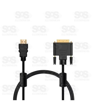 Cabo DVI Para HDMI 1,5 Metros Tomate MCB-023