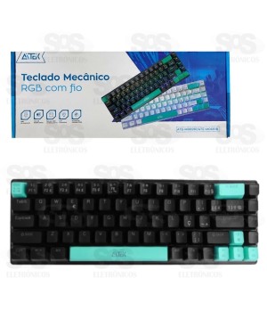 Teclado Gamer Mecânico RGB Com Fio Aitek MO691P/B