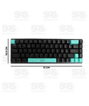Teclado Gamer Mecânico RGB Com Fio Aitek MO691P/B