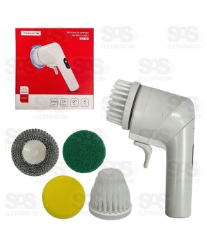 Escova de Limpeza Elétrica 5 Cabeças Tomate ACT-021