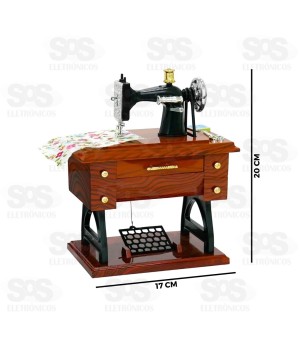 Caixinha de Música Máquina de Costura Retrô 3373