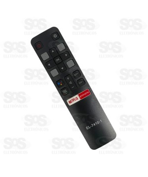 Controle Remoto TCL Netflix/Globoplay Eletromex EL-7410-1