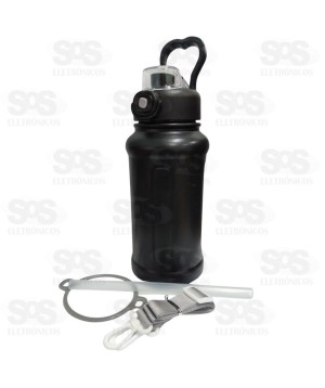 Garrafa Térmica 900ml Com Alça e Canudo Cores Variadas WU-572
