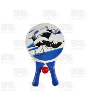 Kit Beach Tenis 2 Raquetes 1 Bola RAQ001