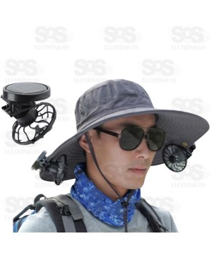 Chapéu De Pescador Com Ventilador Recarregavel Altomex AL-2131