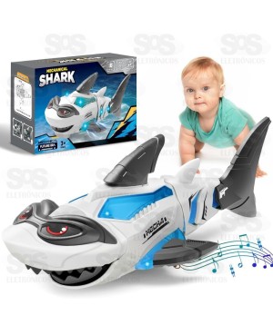 Tubarão Coleção Bate e Volta Ccom Música e Luz Toy King TK-AB8469