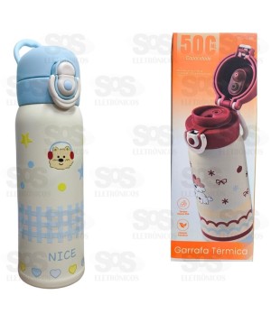 Garrafa Térmica Infantil 500ml Cores e estampas Variadas WU-546