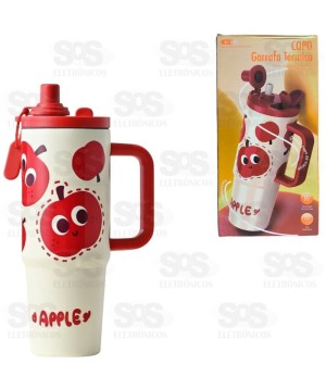 Garrafa Térmica Com Boca Dupla 900ml Estampas Variadas WU-476