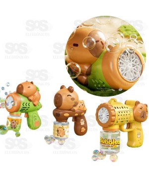 Metralhabolha de Sabão A Pilha Com Iluminação Capivara 