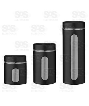 Kit 3 Frascos Porta Tempero Top Útil TOP2115