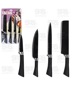 Kit Facas em Inox 4 Peças Top Ùtil TOP1762