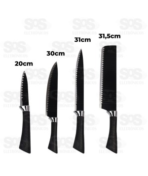 Kit Facas em Inox 4 Peças Top Ùtil TOP1762