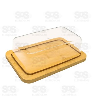 Mantegueira de Bambu Tampa Transparente 19x12CM Top ùtil 2168