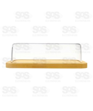 Mantegueira de Bambu Tampa Transparente 19x12CM Top ùtil 2168
