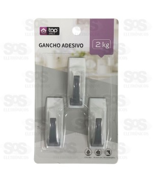 Ganchos Multiuso Adesivo 3 Unidades Top Útil TOP2000