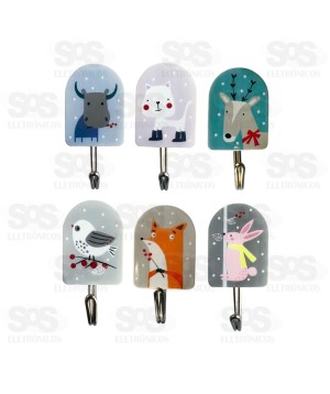 Ganchos Multiuso Adesivo 6 Unidades Top Útil TOP0810