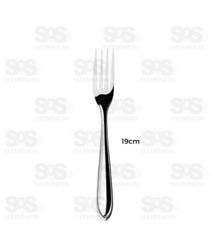 Kit Garfo De Mesa em Inox 6 Unidades 19cm  TOP0755