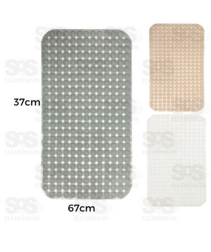 Tapete para Box Antiderrapante Plástico 37x67cm TOP2625