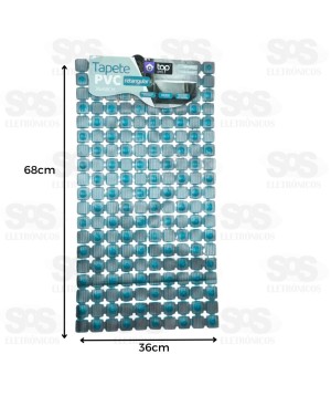 Tapete Antiderrapante Plástico 36x68cm TOP2628