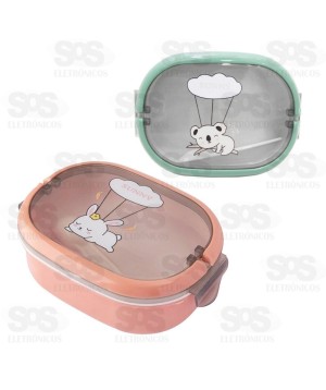 Marmita Lancheira Com Colher e Trava Lateral  TOP2364