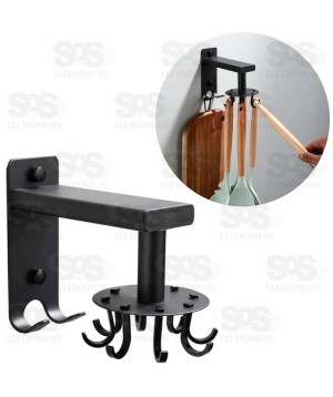 Gancho Organizador Giratório Preto Tomate AK-002