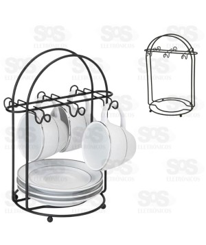 Suporte Para Xicaras E Pires de Ferro Forjado B-Max F-1749