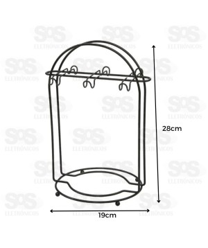 Suporte Para Xicaras E Pires de Ferro Forjado B-Max F-1749