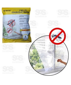 Tela Mosquiteira Para Janelas 130x150cm B-max F1419