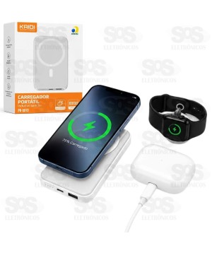 Carregador Portátil por Indução e Fixação Magnética Kaidi PB-8913