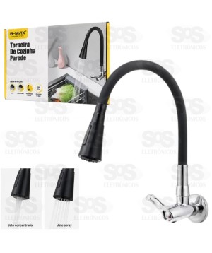 Torneira de Cozinha de Parede Monocomando Flexível B-Max BM-F1410 