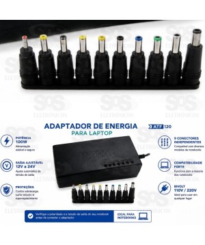Fonte de Energia Para Notebook Aitek ATF-120 