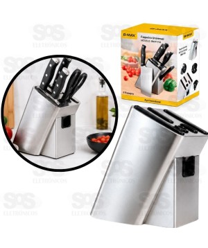 Suporte Para Facas Universal Em Aço Inoxidável B-Max  BM-F1733
