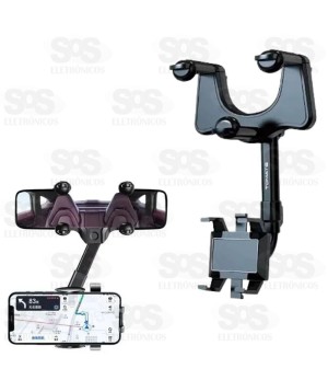 Suporte de Celular Veicular para Retrovisor Tomate MTG-216