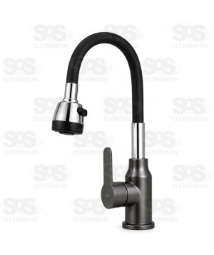 Kit Com 2 Torneira Gourmet Monocomando com Haste Flexível Luatek LCC-113 