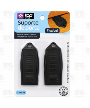Suporte de Porta Flexível Preto com 2 Peças  TOP2509