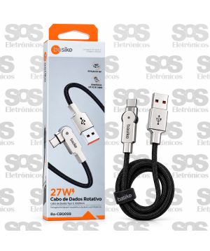 Cabo de Dados Rotativo Type-C 27W 1 Metro BA-CB0099