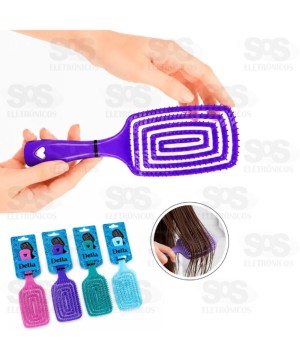 Escova Flex Glitter Cores Variadas Della 