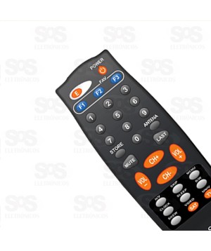 Controle Remoto Vision Sat e Elsys Preto LE-1094