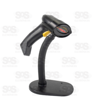 Leitor De Código De Barras USB Com Fio e Suporte LM-600