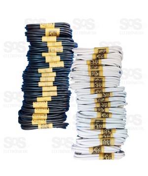 Cabo Micro USB V8 0,80cm Embalagem Com 20 Unidades