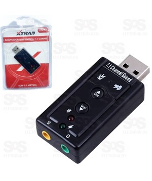 Placa de Som Externa USB 7.1 Xtrad xt-2028