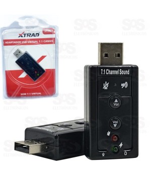 Placa de Som Externa USB 7.1 Xtrad xt-2028