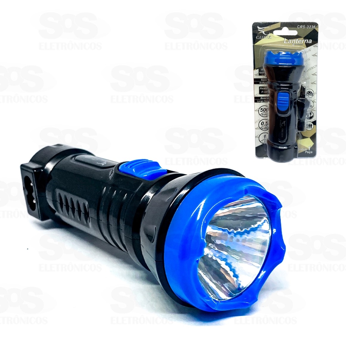 Lanterna de LED Recarregável 1 LED Pequena Caerus crs-3236