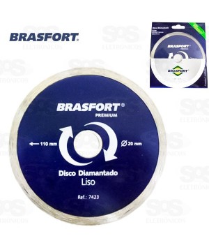 Disco Diamantado Liso Premium 110x20mm Brasfort 7423 Unidade