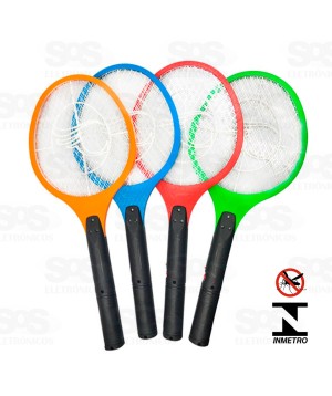 Raquete Elétrica Recarregável Mata Mosquito