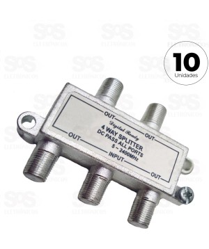 Divisor 1x4  Baixa Embalagem Com 10 Unidades