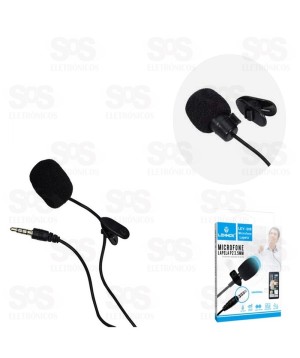 Microfone de Lapela P3 3.5mm com 1,5 Metros Lehmox - LEY-205