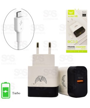 Carregador Fast Charger 3.0 Com Cabo Micro USB V8 turbo Altomex AL-5027-v8