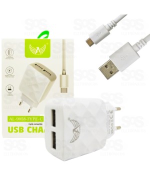 Carregador Micro USB V8 2 USB 5.1A Altomex al-9058